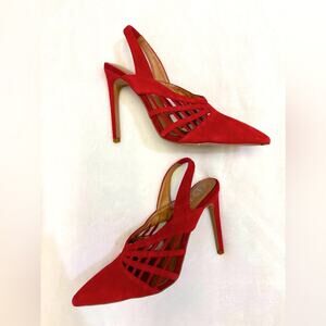 Jeffrey Campbell Red Slingback Heels